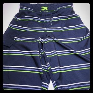 Swimming trunks black, green, gray and white